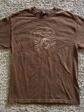 MAD Engine Brown Graphic Tee with 'Spidey Sense' Print